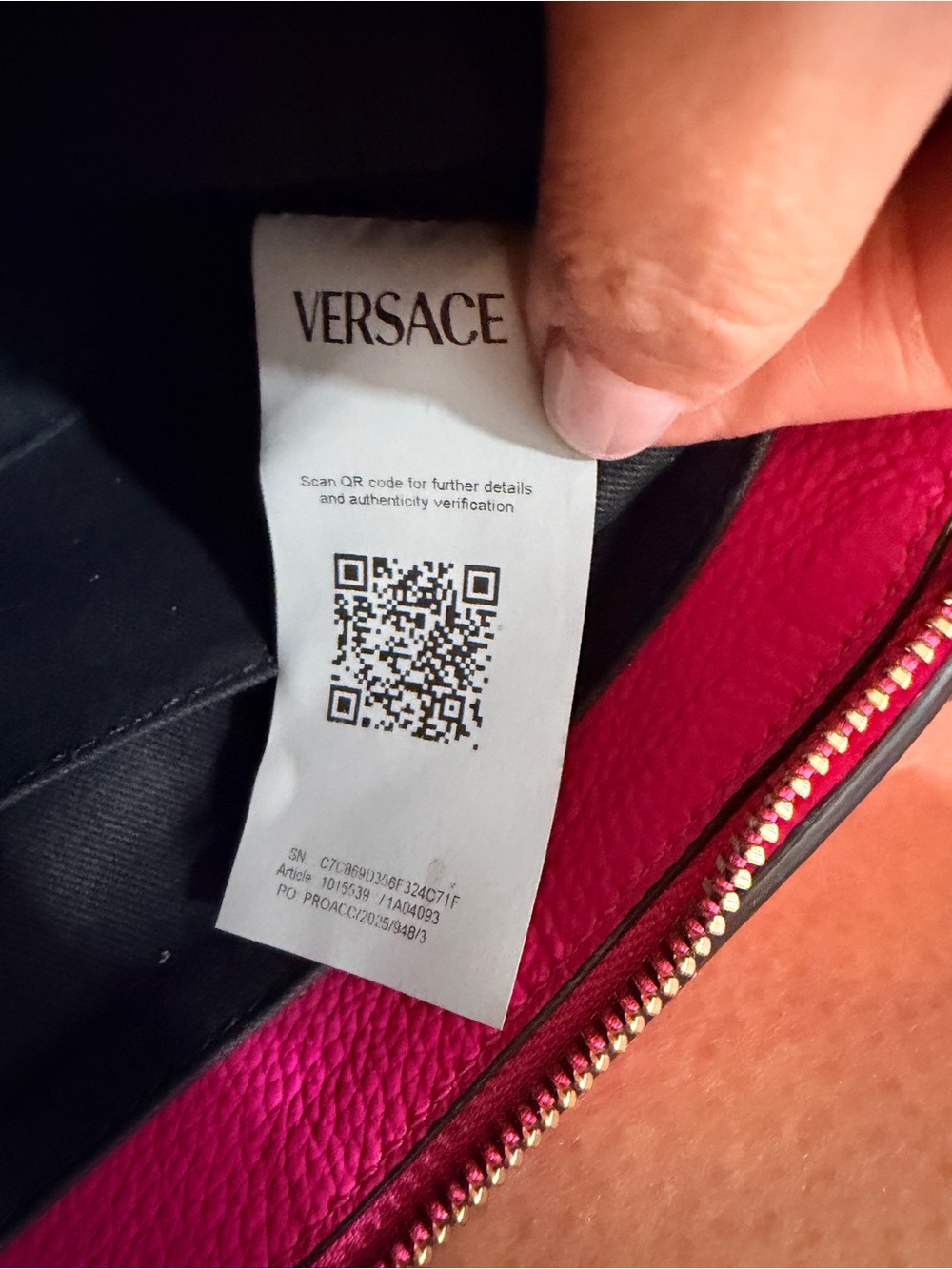Versace Virtus Shoulder Bag in Fuchia EXCELLENT Condition + Dust Bag - Picture 9 of 16